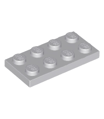 LEGO - Plaat 2 x 4 - Light Bluish Gray | N - Thumbnail