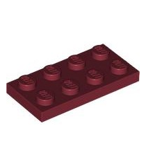 LEGO - Plaat 2 x 4 - Dark Red | N - Thumbnail