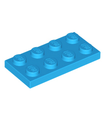 LEGO - Plaat 2 x 4 - Dark Azure | N - Thumbnail