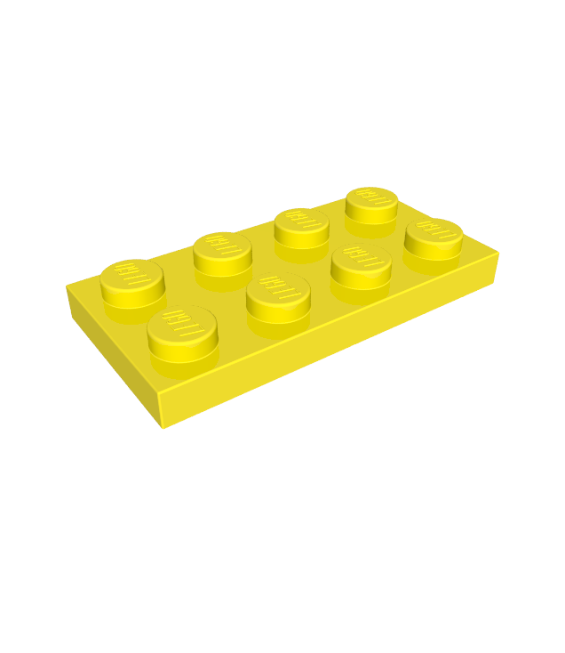 LEGO - Plaat 2 x 4 - Neon Yellow | N