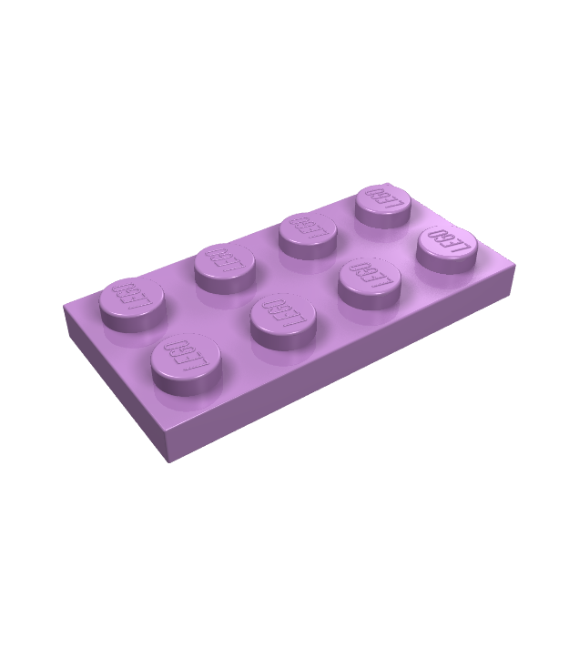 LEGO - Plaat 2 x 4 - Medium Lavender | N