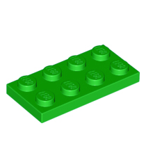 LEGO - Plaat 2 x 4 - Bright Green | N - Thumbnail