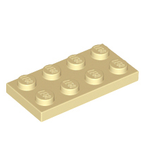 LEGO - Plaat 2 x 4 - Tan | N - Thumbnail