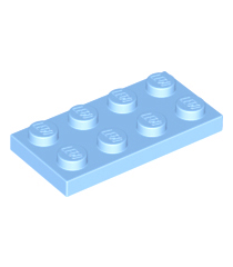 LEGO - Plaat 2 x 4 - Bright Light Blue | N - Thumbnail