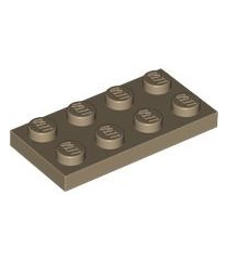 LEGO - Plaat 2 x 4 - Dark Tan | N - Thumbnail