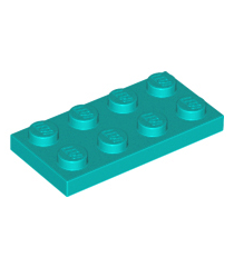LEGO - Plaat 2 x 4 - Dark Turquoise | N - Thumbnail