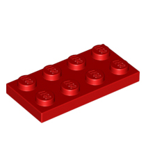 LEGO - Plaat 2 x 4 - Red | N - Thumbnail