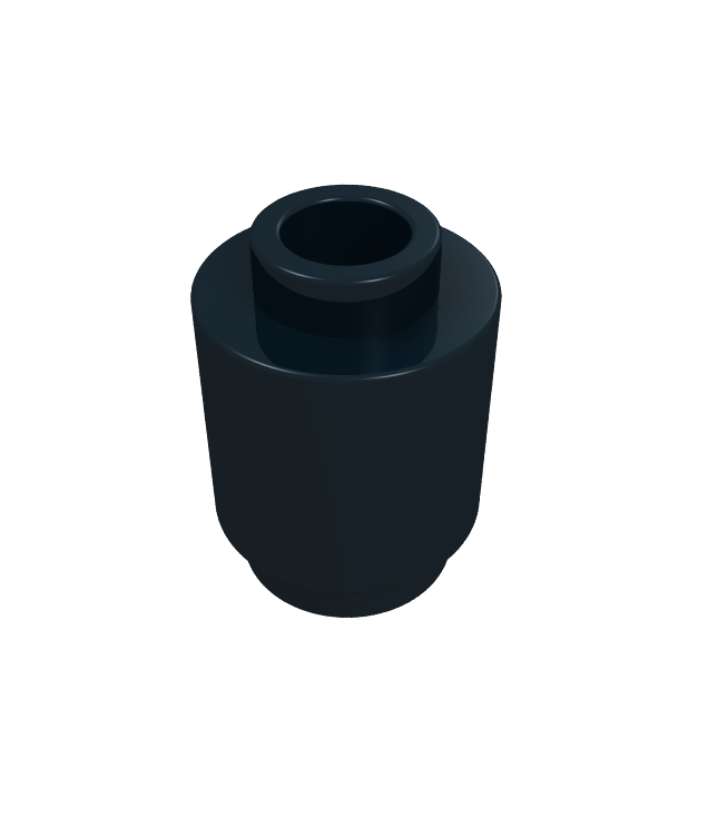 LEGO - Steen, rond 1 x 1 - Black | N