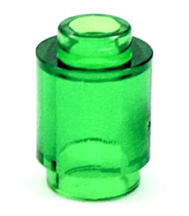 LEGO - Steen, rond 1 x 1 - Trans-Green | N - Thumbnail