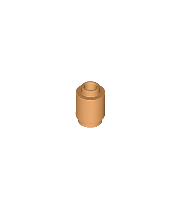 LEGO - Steen, rond 1 x 1 - Medium Nougat | N