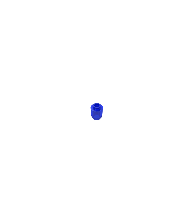 LEGO - Steen, rond 1 x 1 - Trans-Dark Blue | N