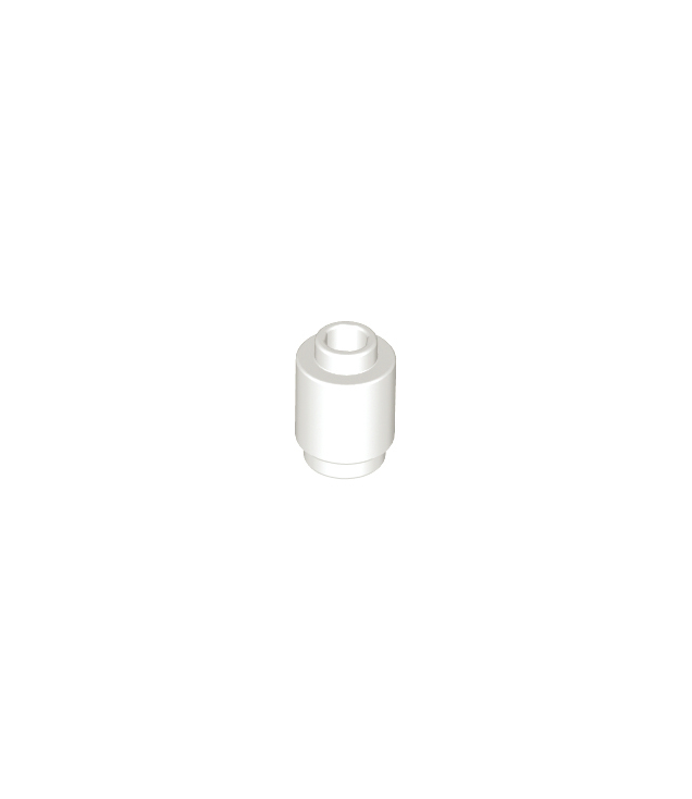 LEGO - Steen, rond 1 x 1 - White | N