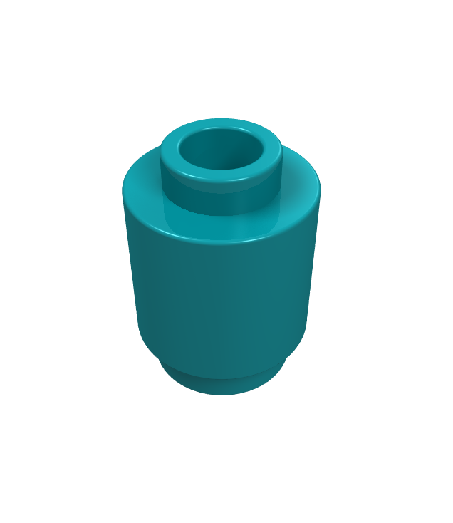 LEGO - Steen, rond 1 x 1 - Dark Turquoise | N