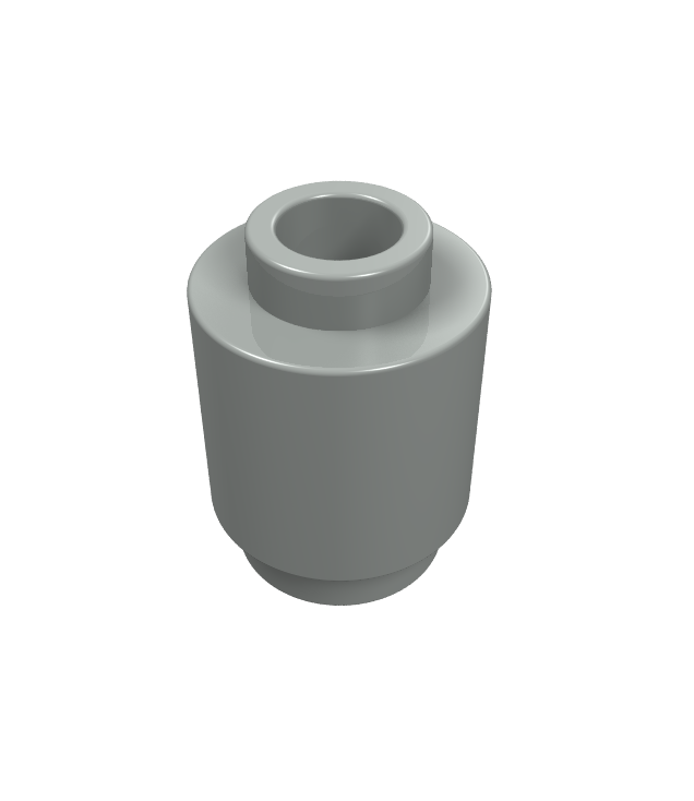LEGO - Steen, rond 1 x 1 - Light Gray | N
