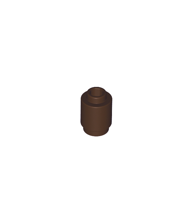 LEGO - Steen, rond 1 x 1 - Dark Brown | N
