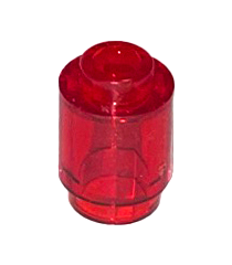 LEGO - Steen, rond 1 x 1 - Trans-Red | N - Thumbnail