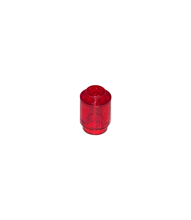 LEGO - Steen, rond 1 x 1 - Trans-Red | N