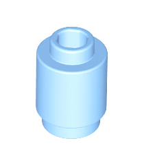 LEGO - Steen, rond 1 x 1 - Bright Light Blue | N - Thumbnail