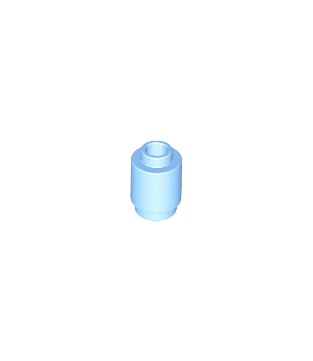 LEGO - Steen, rond 1 x 1 - Bright Light Blue | N
