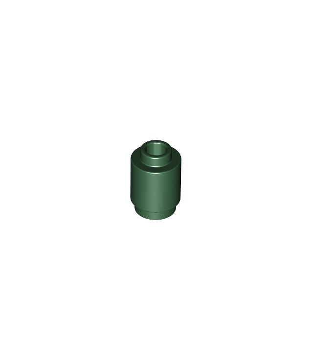 LEGO - Steen, rond 1 x 1 - Dark Green | N