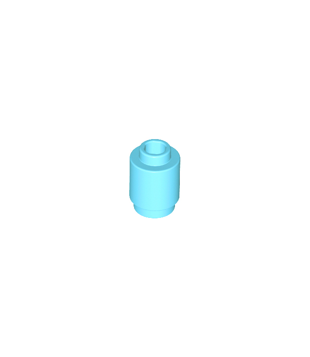 LEGO - Steen, rond 1 x 1 - Medium Azure | N