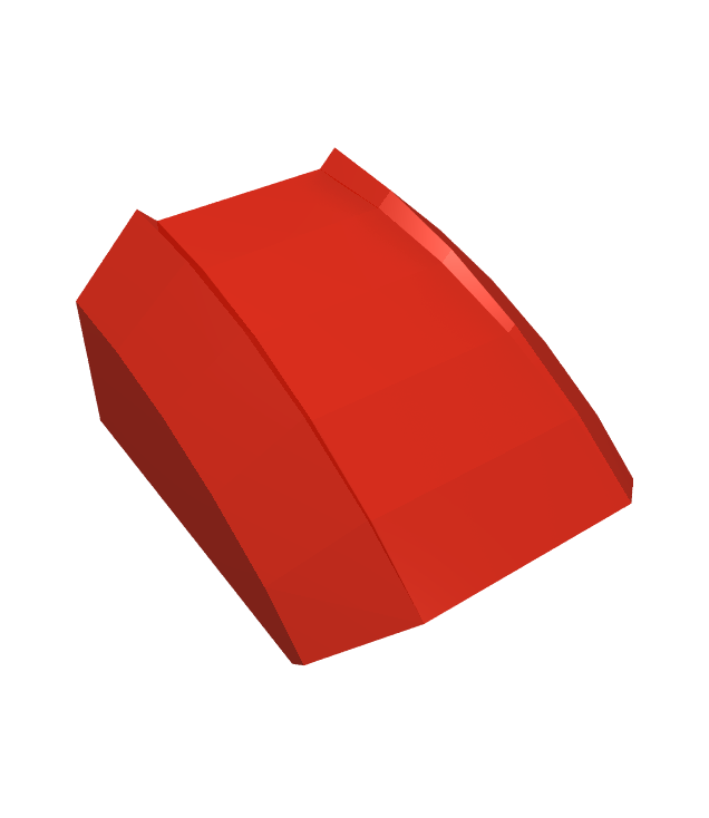 LEGO - Helling, gebogen 2 x 2 met rand - Red | N