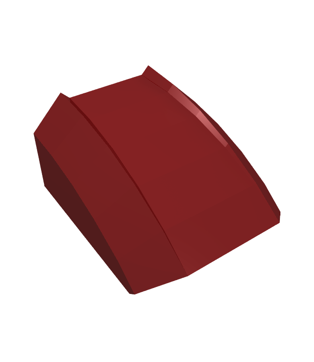 LEGO - Helling, gebogen 2 x 2 met rand - Dark Red | N