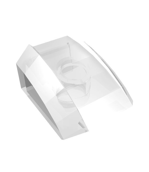 LEGO - Helling, gebogen 2 x 2 met rand - Trans-Clear | N