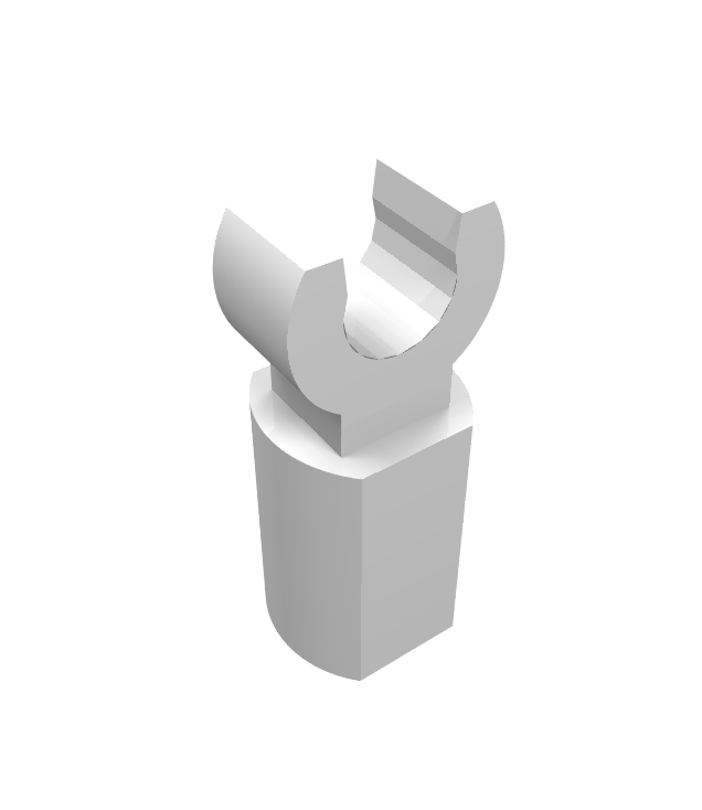 LEGO - Staafhouder met clip - White | N