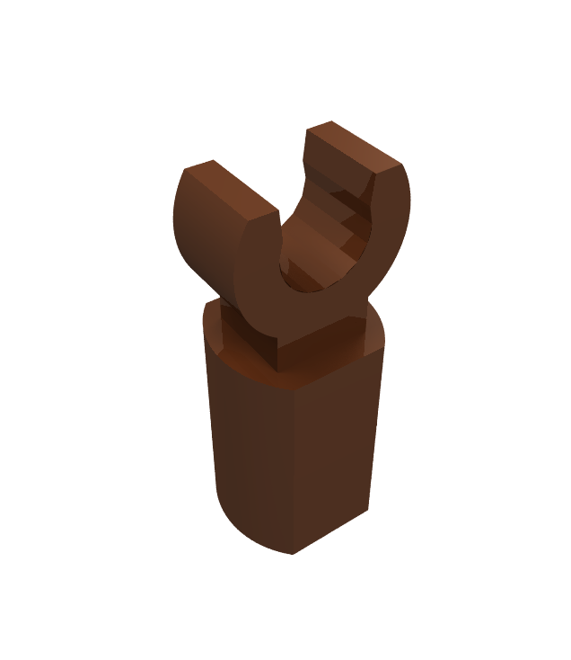 LEGO - Staafhouder met clip - Reddish Brown | N