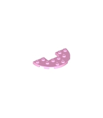 LEGO - Plaat, rond halve 3 x 6 met 1 x 2 uitsparing - Bright Pink | N - Thumbnail