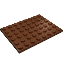 LEGO - Plaat 6 x 8 - Reddish Brown | N - Thumbnail