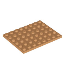 LEGO - Plaat 6 x 8 - Medium Nougat | N - Thumbnail