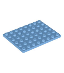 LEGO - Plaat 6 x 8 - Medium Blue | N - Thumbnail