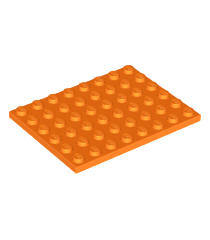 LEGO - Plaat 6 x 8 - Orange | N - Thumbnail
