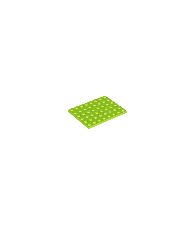 LEGO - Plaat 6 x 8 - Lime | N