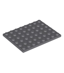 LEGO - Plaat 6 x 8 - Dark Bluish Gray | N - Thumbnail