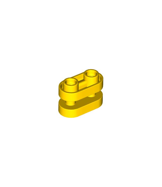LEGO - Steen, rond 1 x 2 met holle noppen en open midden met staafen - Yellow | N