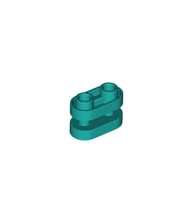 LEGO - Steen, rond 1 x 2 met holle noppen en open midden met staafen - Dark Turquoise | N