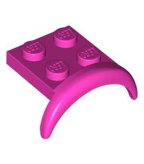LEGO - Voertuig, spatbord 3 x 3 x 1 met ronde boog - Dark Pink | N - Thumbnail