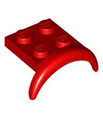 LEGO - Voertuig, spatbord 3 x 3 x 1 met ronde boog - Red | N - Thumbnail
