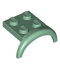 LEGO - Voertuig, spatbord 3 x 3 x 1 met ronde boog - Sand Green | N - Thumbnail
