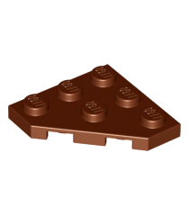 LEGO - Wig, plaat 3 x 3 met afgesneden hoek - Reddish Brown | N - Thumbnail