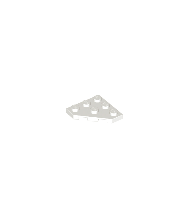 LEGO - Wig, plaat 3 x 3 met afgesneden hoek - White | N