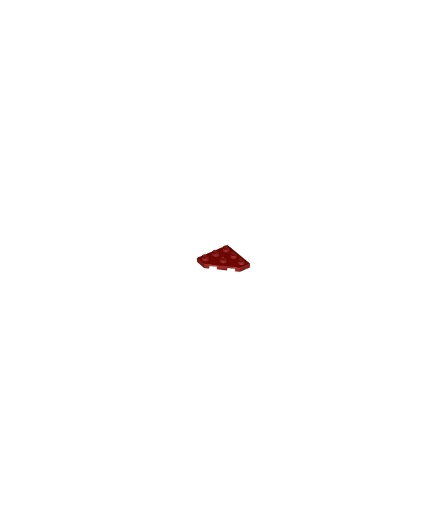 LEGO - Wig, plaat 3 x 3 met afgesneden hoek - Dark Red | N