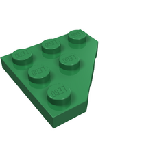 LEGO - Wig, plaat 3 x 3 met afgesneden hoek - Green | N - Thumbnail