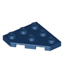LEGO - Wig, plaat 3 x 3 met afgesneden hoek - Dark Blue | N - Thumbnail
