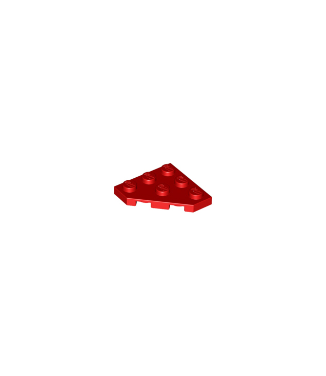 LEGO - Wig, plaat 3 x 3 met afgesneden hoek - Red | N