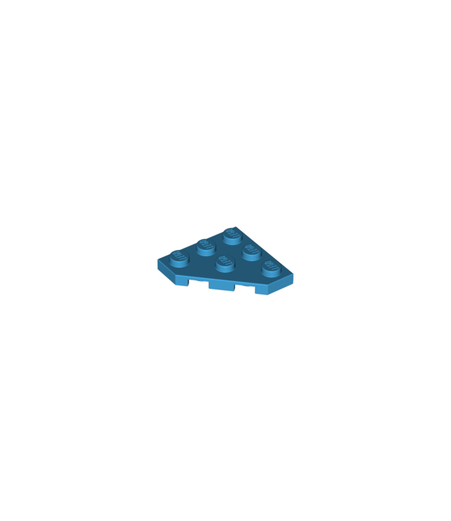 LEGO - Wig, plaat 3 x 3 met afgesneden hoek - Dark Azure | N