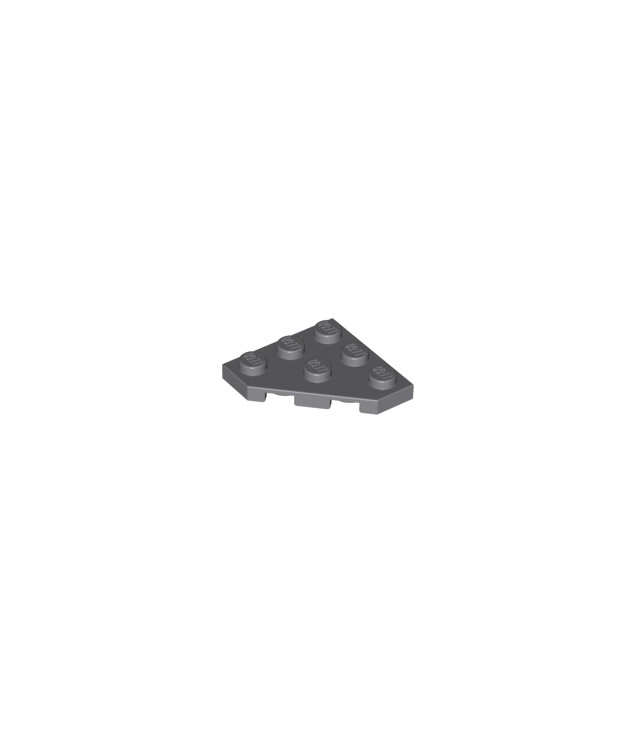 LEGO - Wig, plaat 3 x 3 met afgesneden hoek - Dark Bluish Gray | N